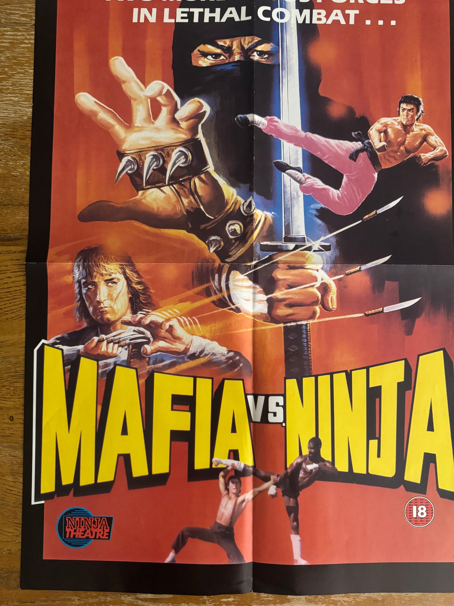 Mafia Vs Ninja 1985 UK Video Poster