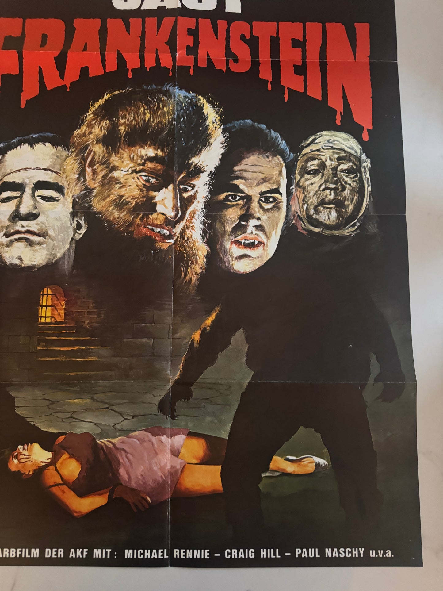 Dracula vs Monsters German Horror A1 video poster