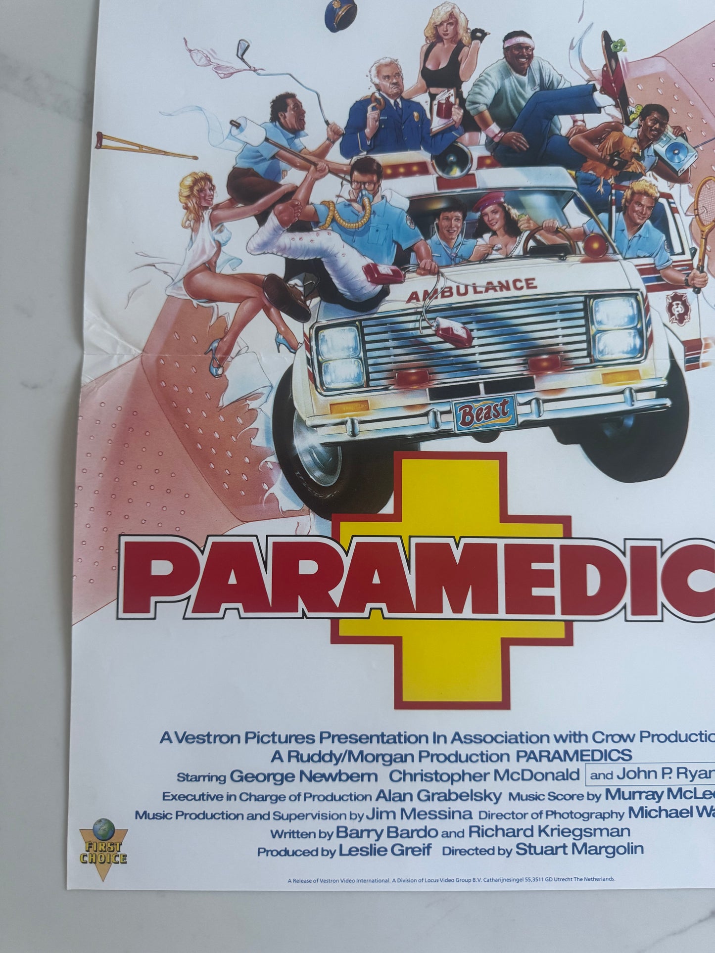 Paramedics 1988 UK Video Poster