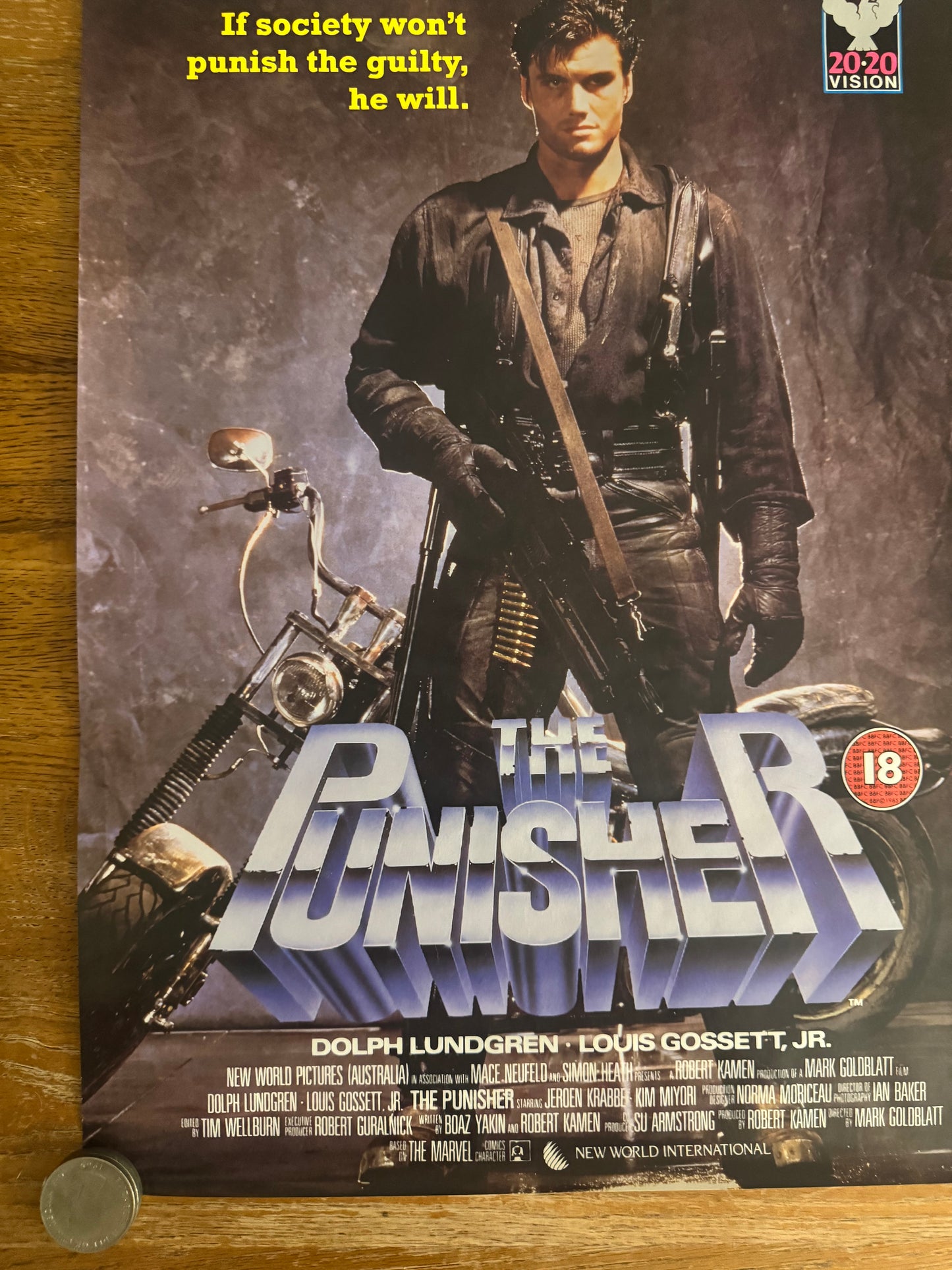 The Punisher 1989 UK Video Poster