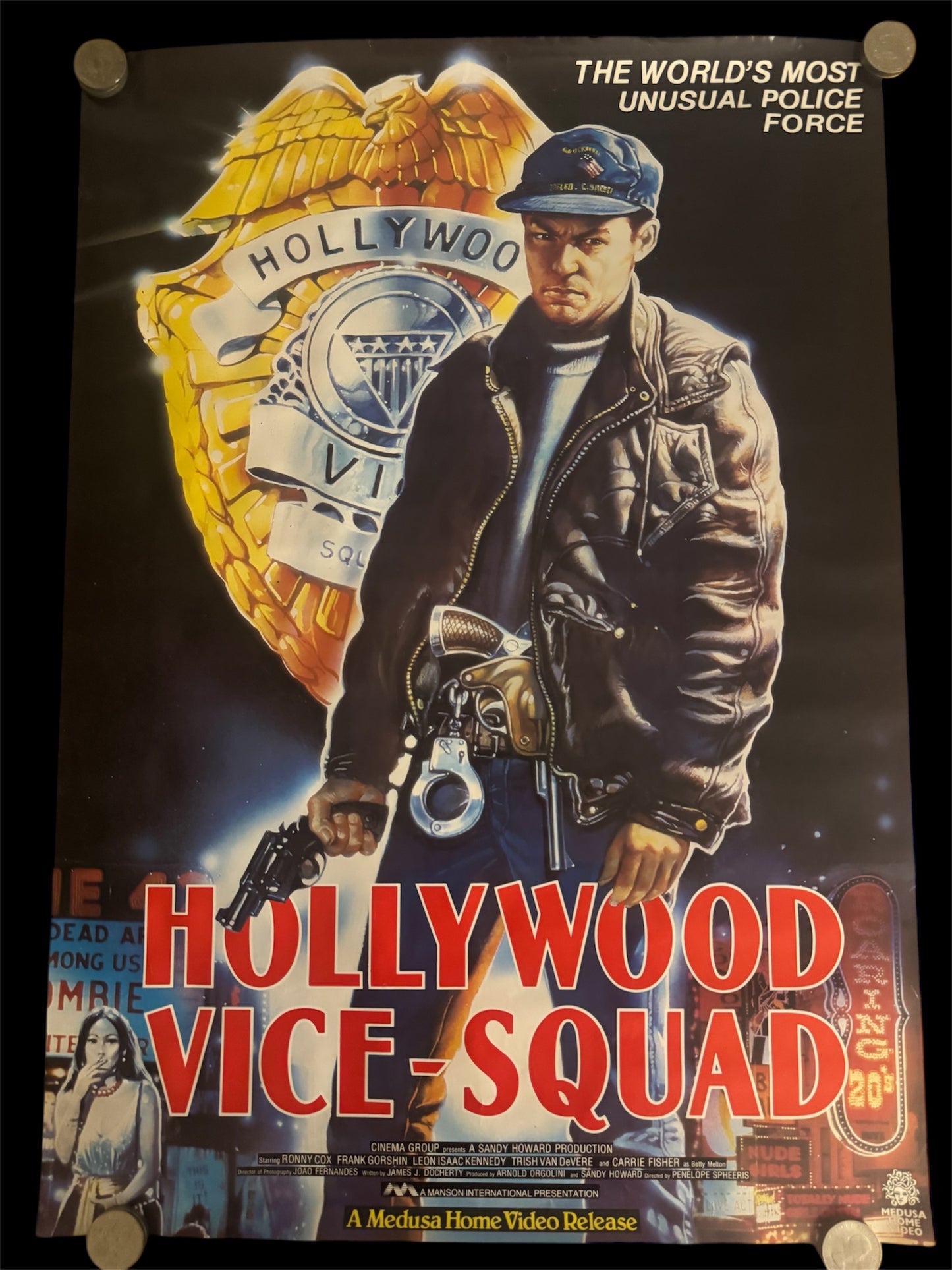 Hollywood Vice Squad 1986 UK Video Poster