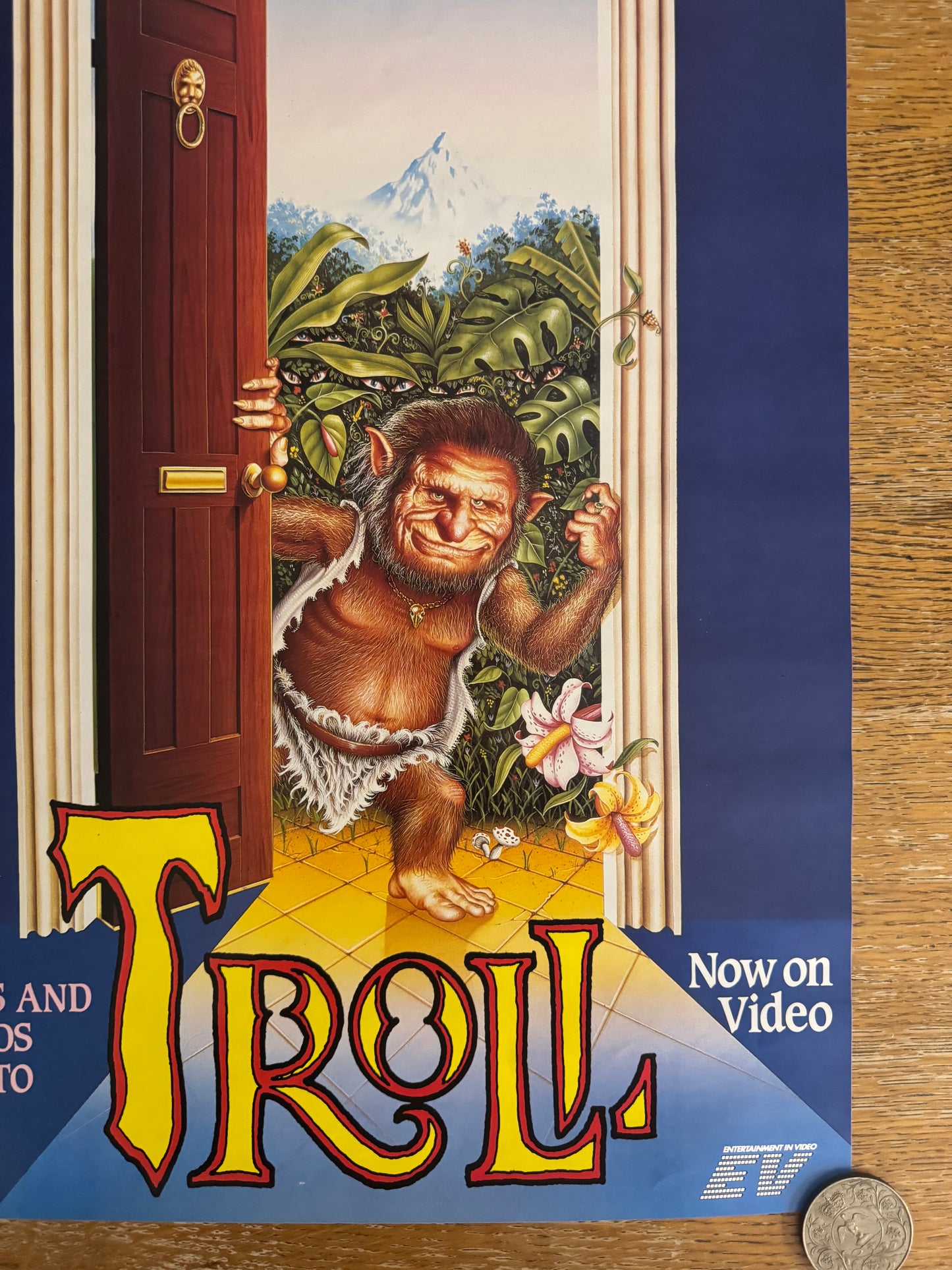Very Rare Troll 1986 UK Video Poster