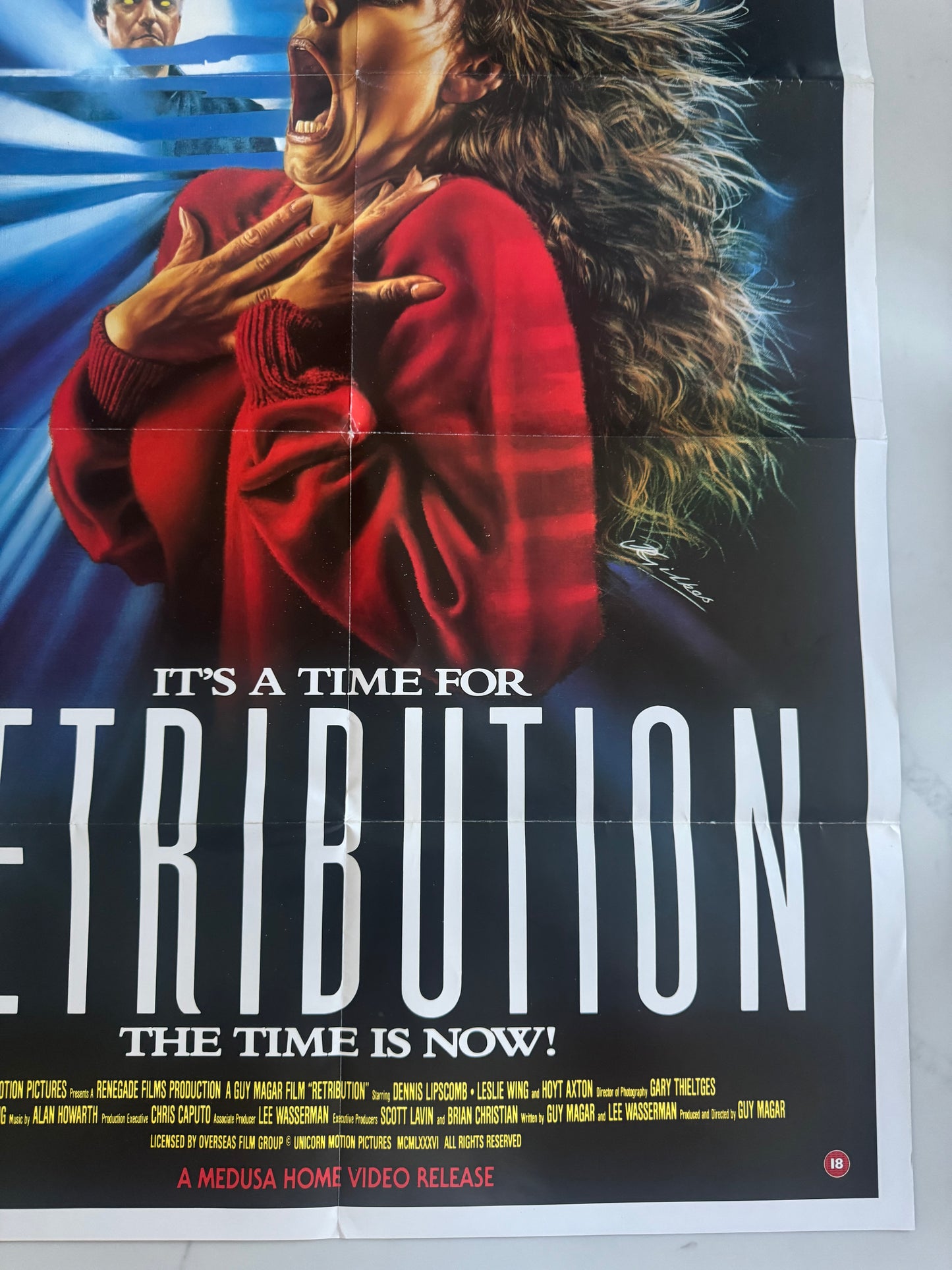 Retribution 1987 UK Video Poster