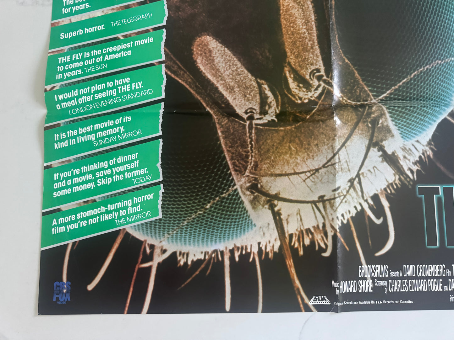 The Fly 1986 UK Video Poster