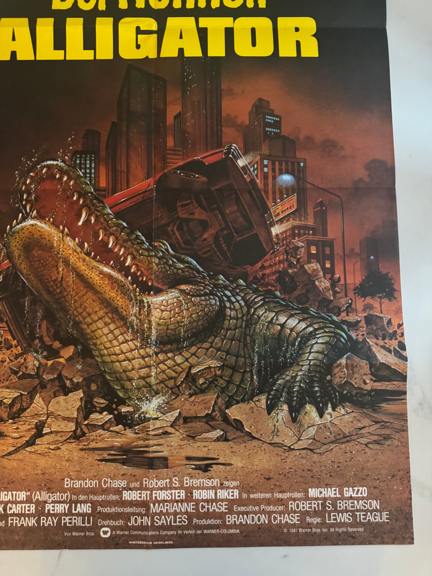 Alligator German Horror A1 video poster