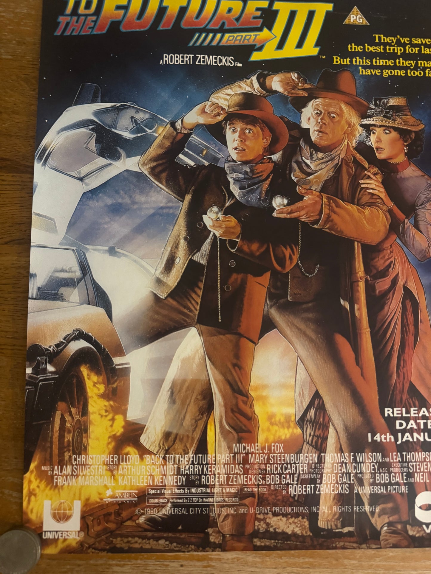 Back To The Future 3 1990 UK Video Poster