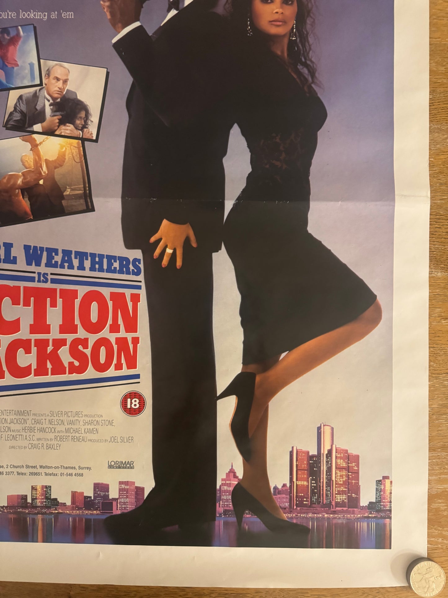 Action Jackson 1988 UK Video Poster