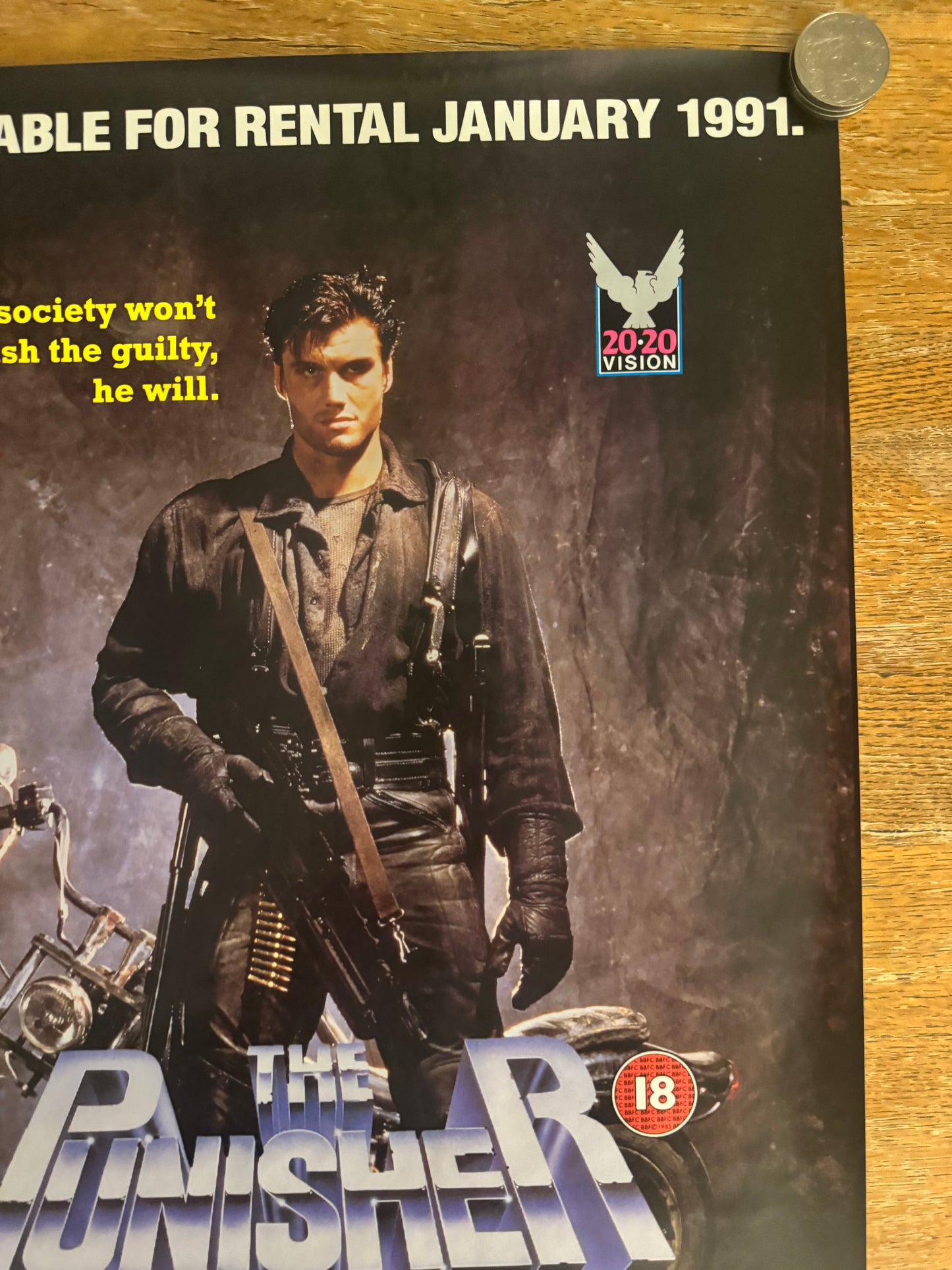 The Punisher 1989 UK Video Poster