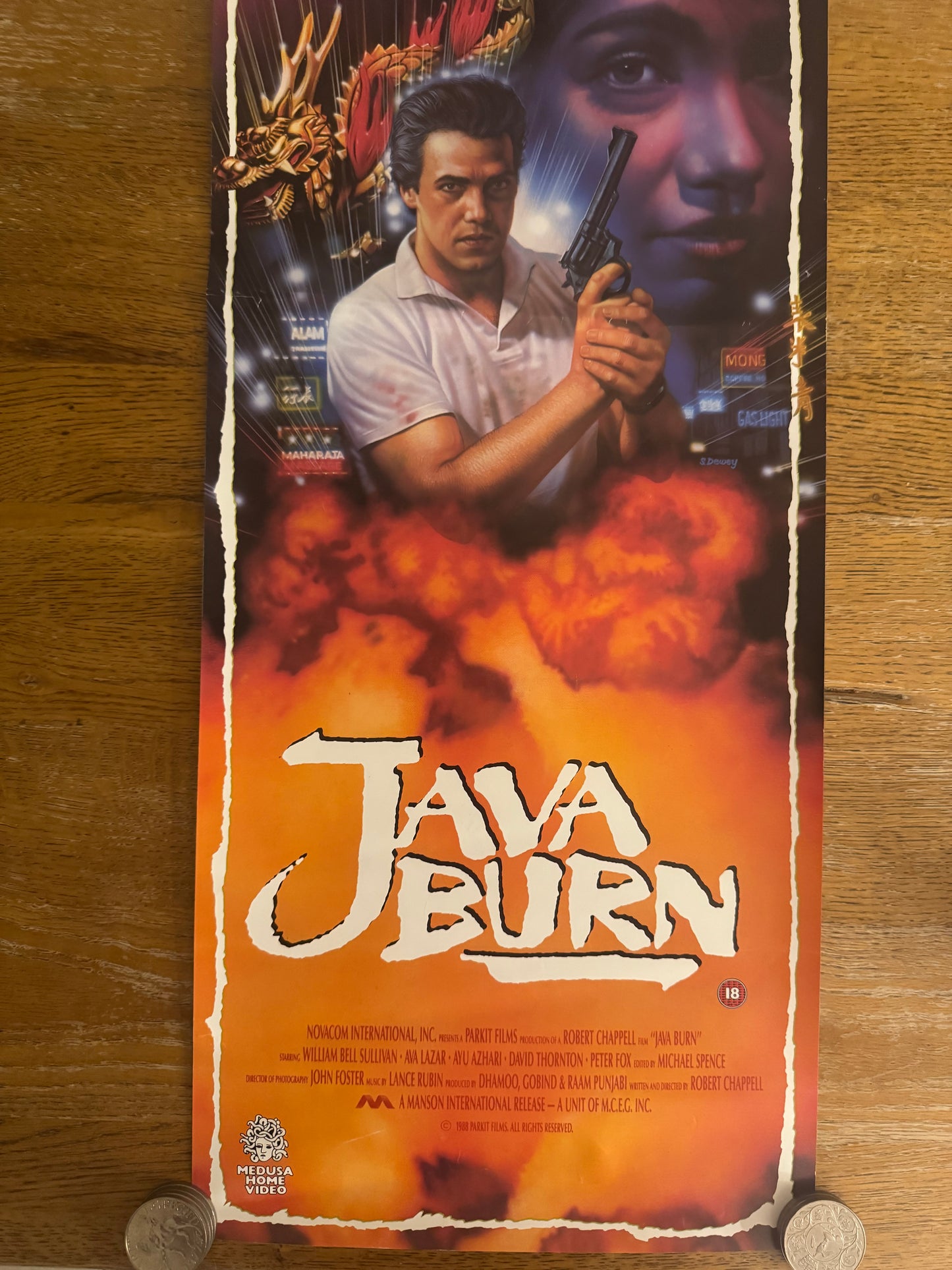 Java Burn 1988 UK Video Poster