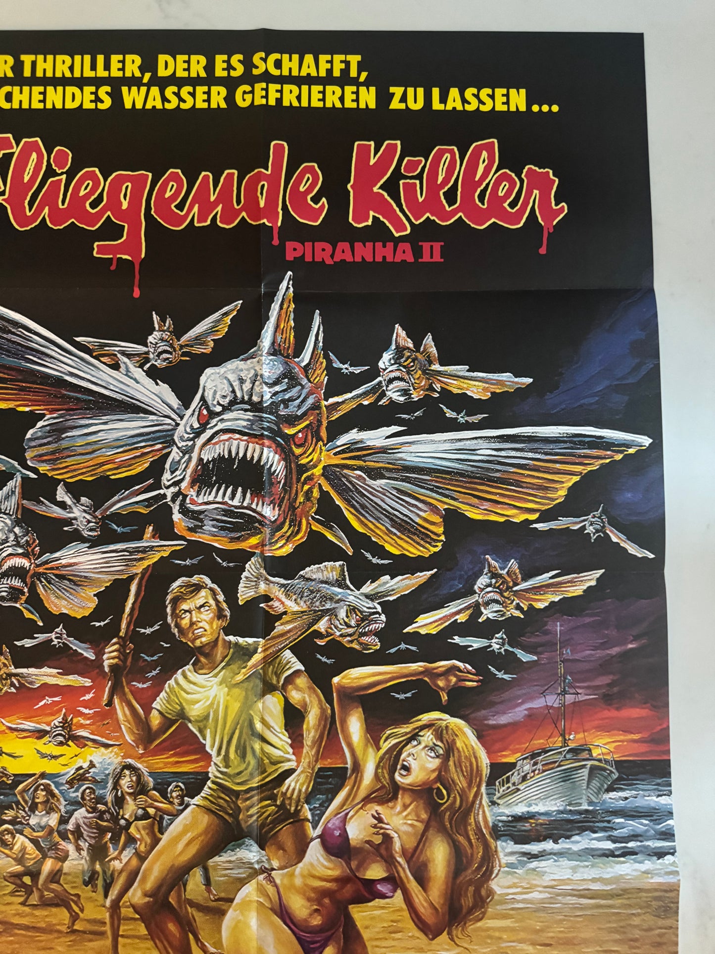 Piranha 2 German Horror A1 video poster