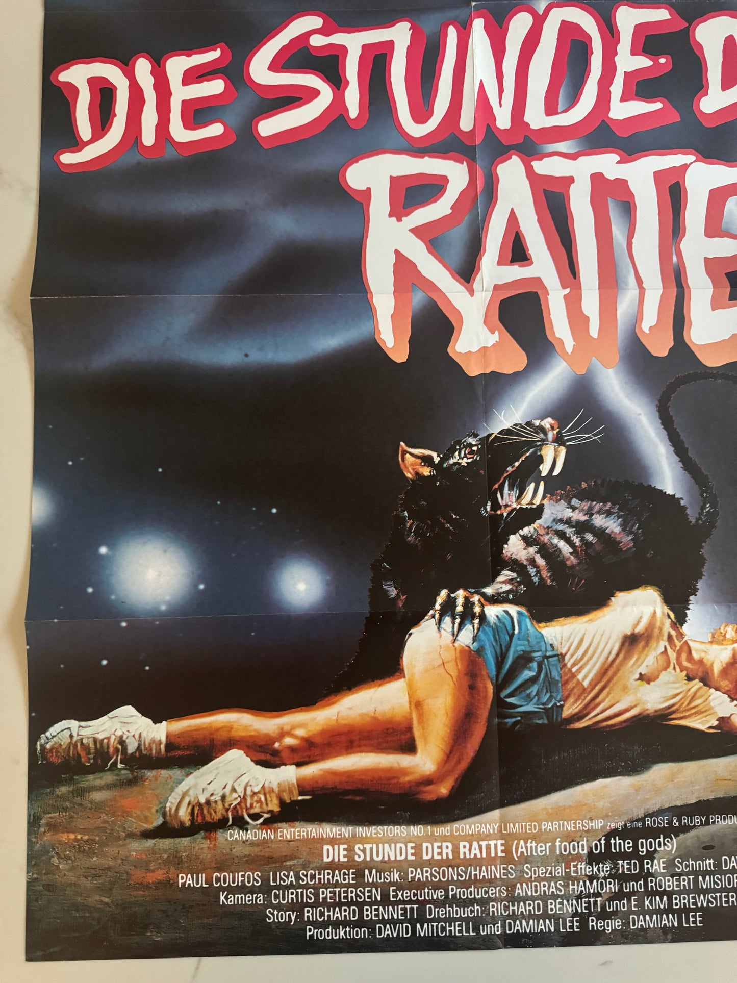 Rat German Horror A1 video poster