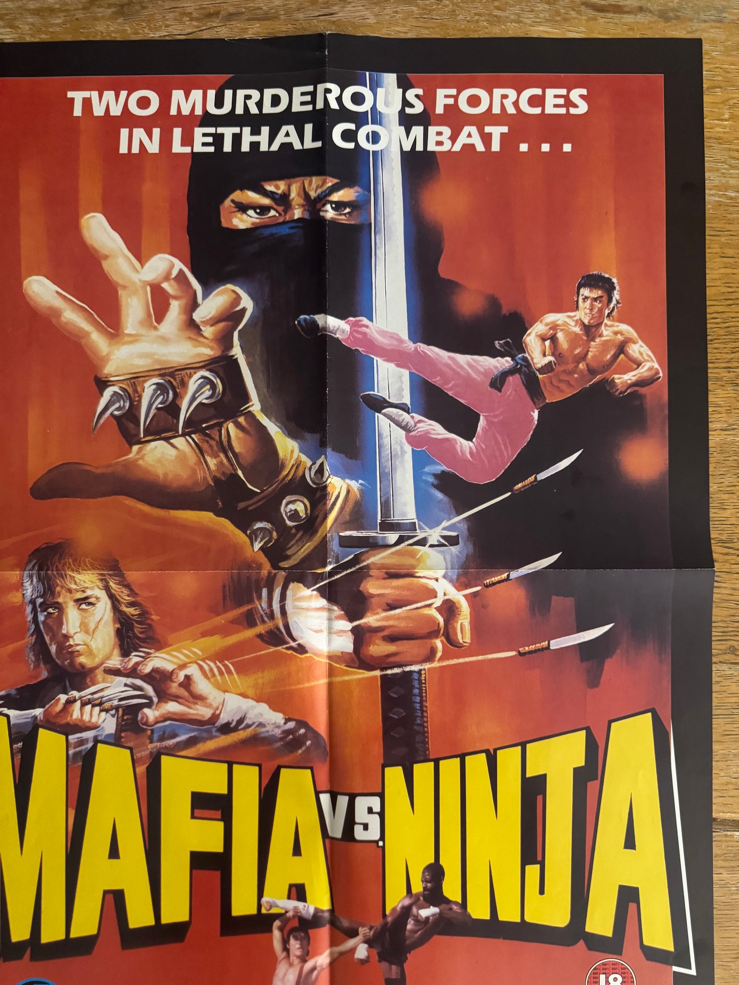 Mafia Vs Ninja 1985 UK Video Poster