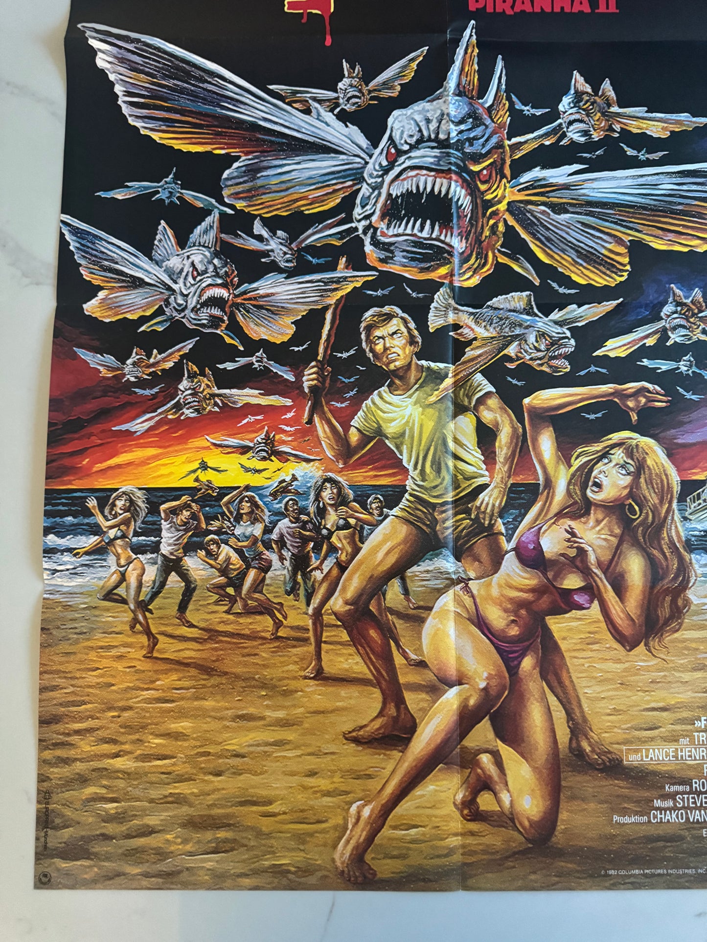 Piranha 2 German Horror A1 video poster