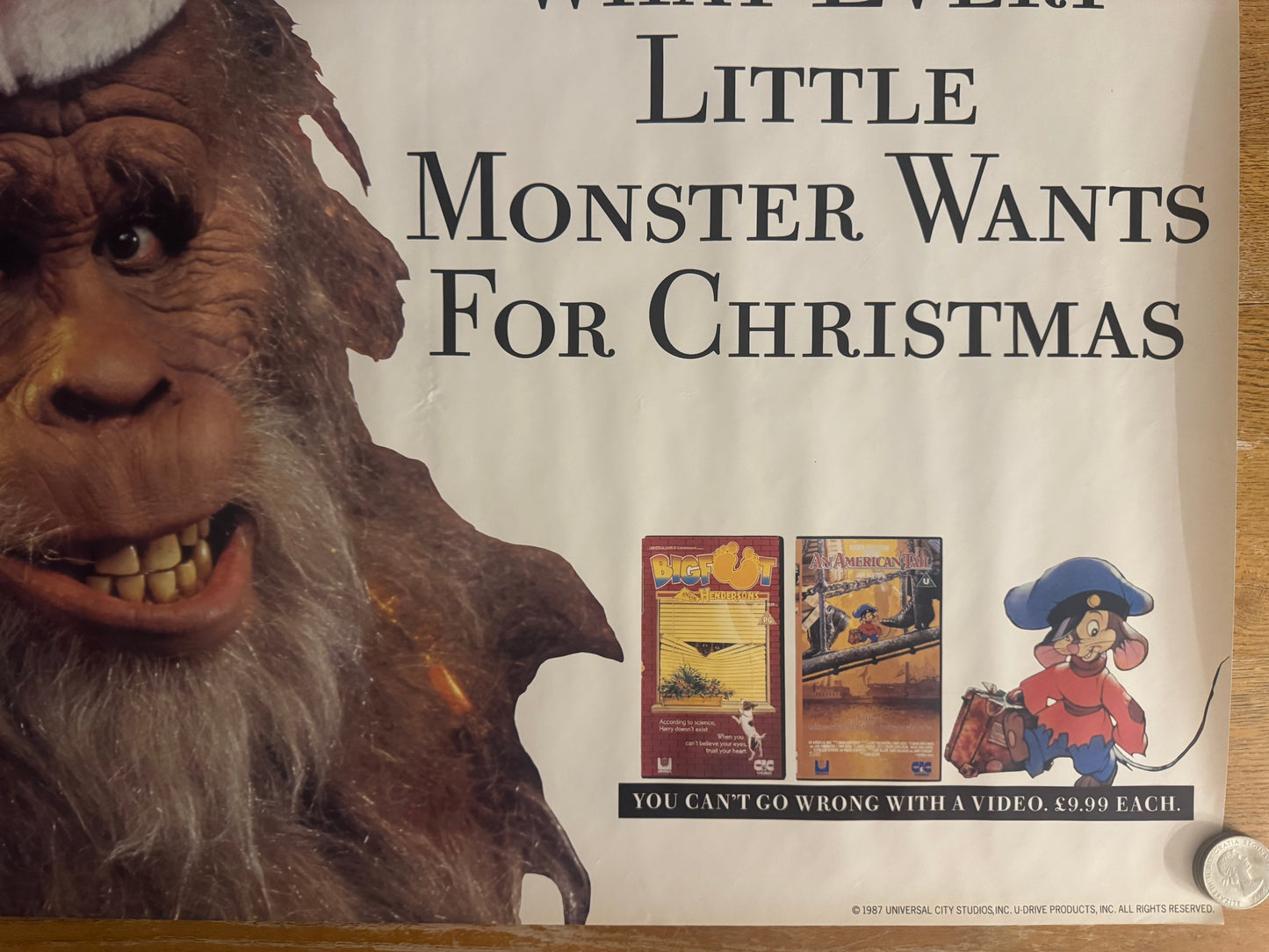 Big Foot And The Hendersons 1987 UK Video Poster
