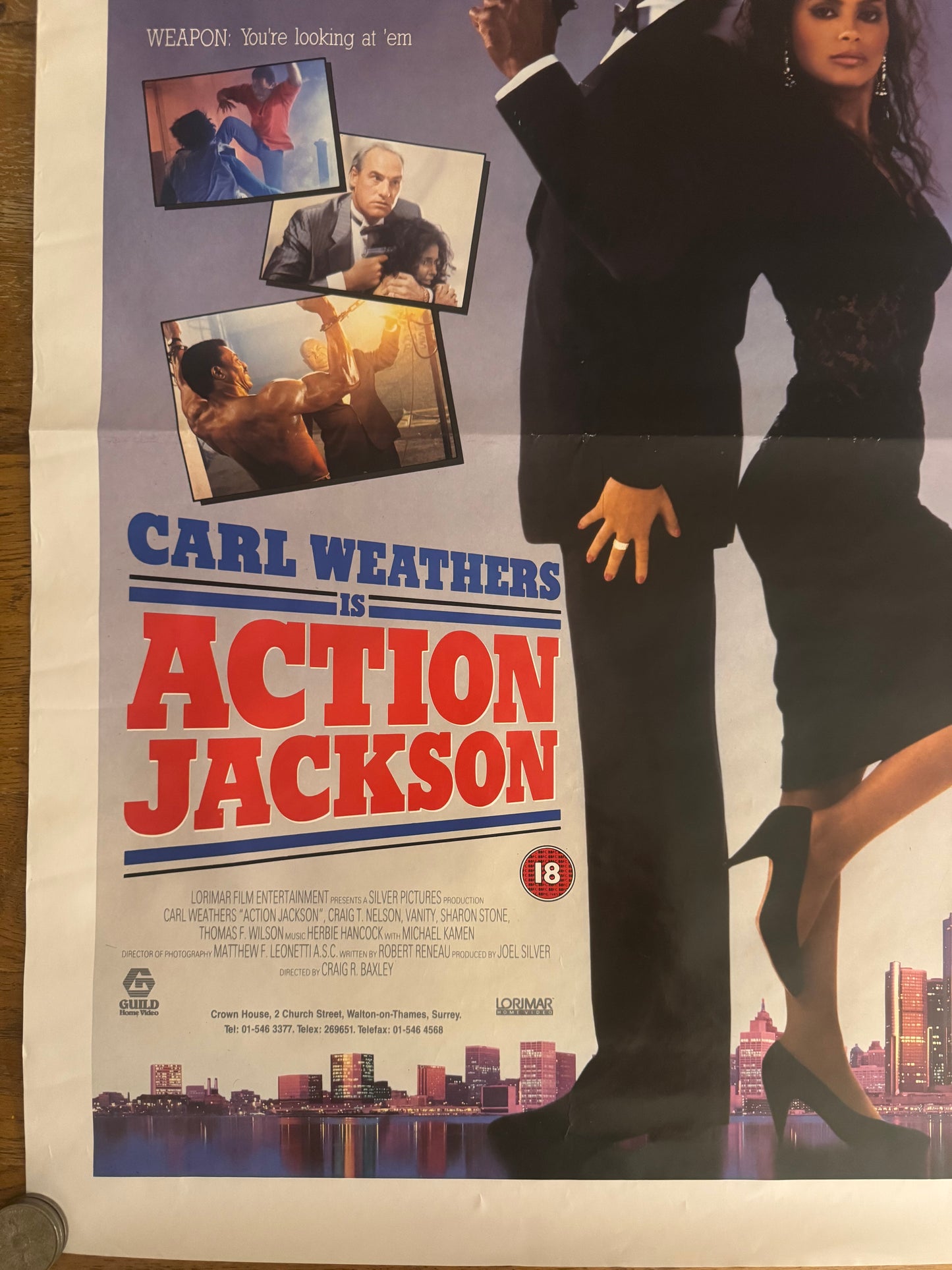 Action Jackson 1988 UK Video Poster