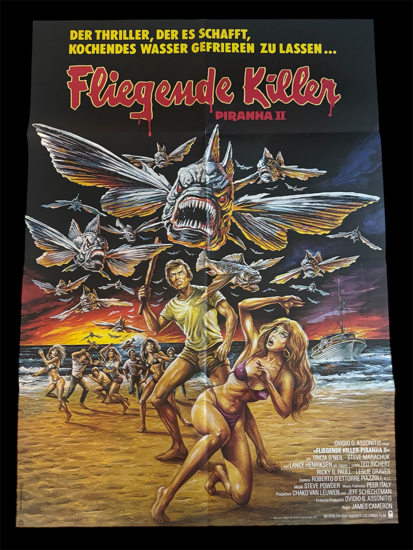 Piranha 2 German Horror A1 video poster