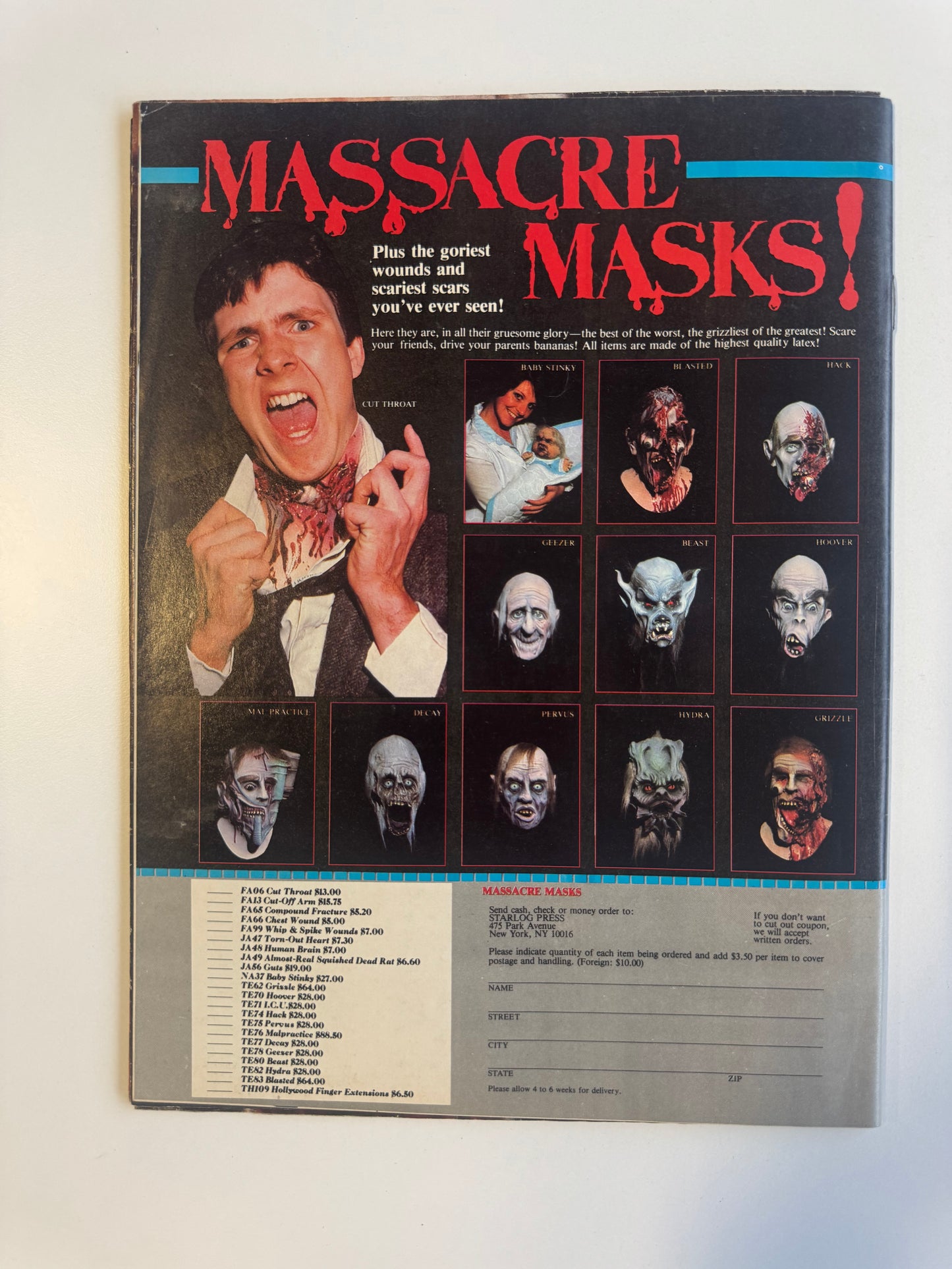 Fangoria Poster magazine issue 1 Rare Horror magazine