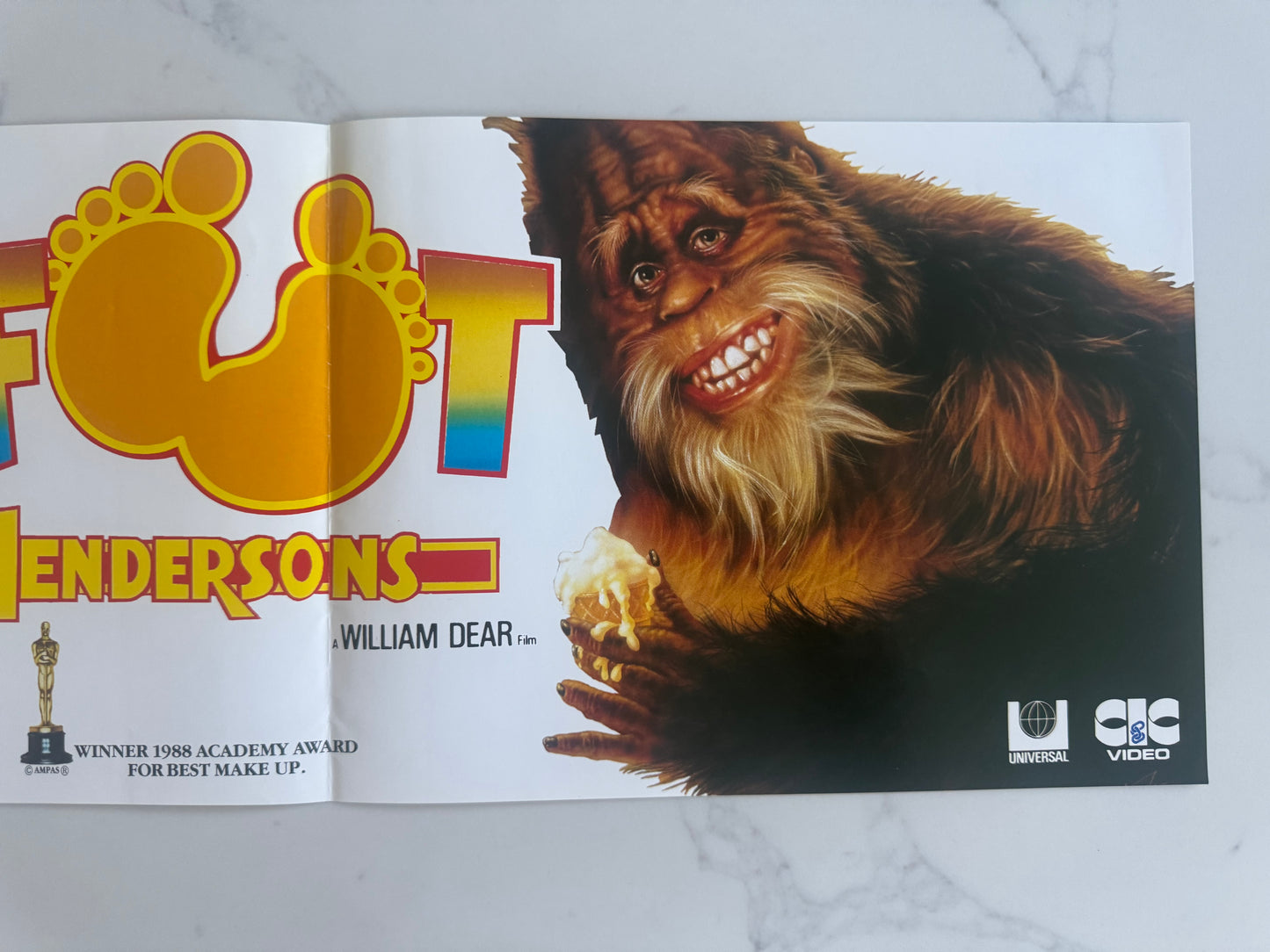 Big Foot And The Hendersons 1987 UK Video Poster