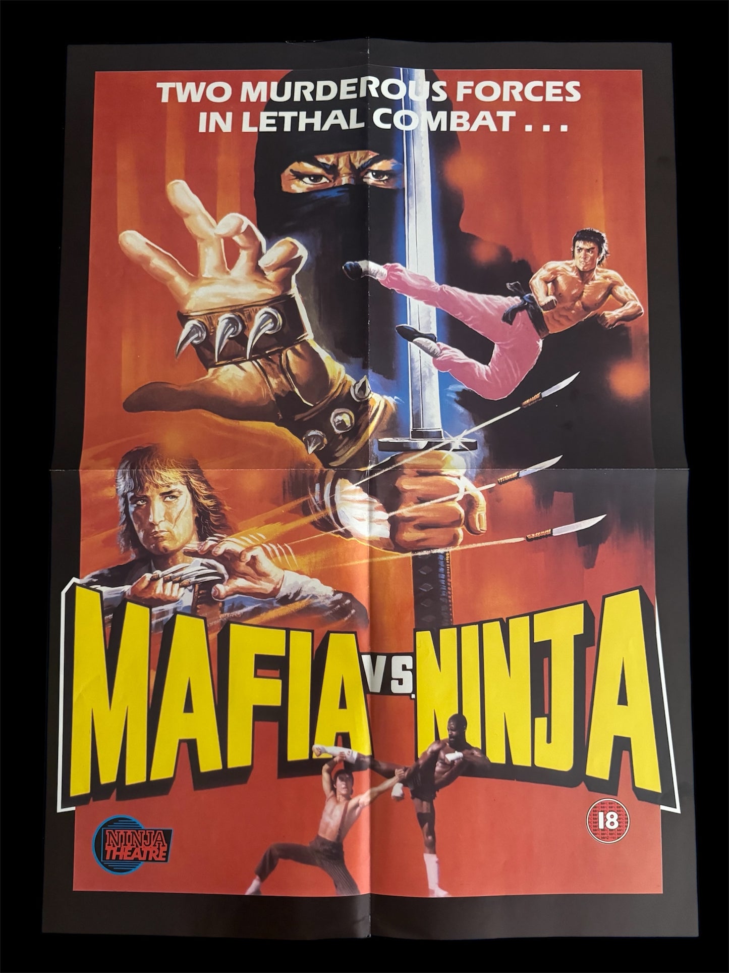 Mafia Vs Ninja 1985 UK Video Poster