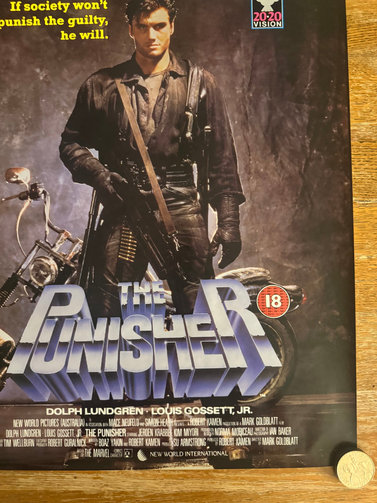 The Punisher 1989 UK Video Poster