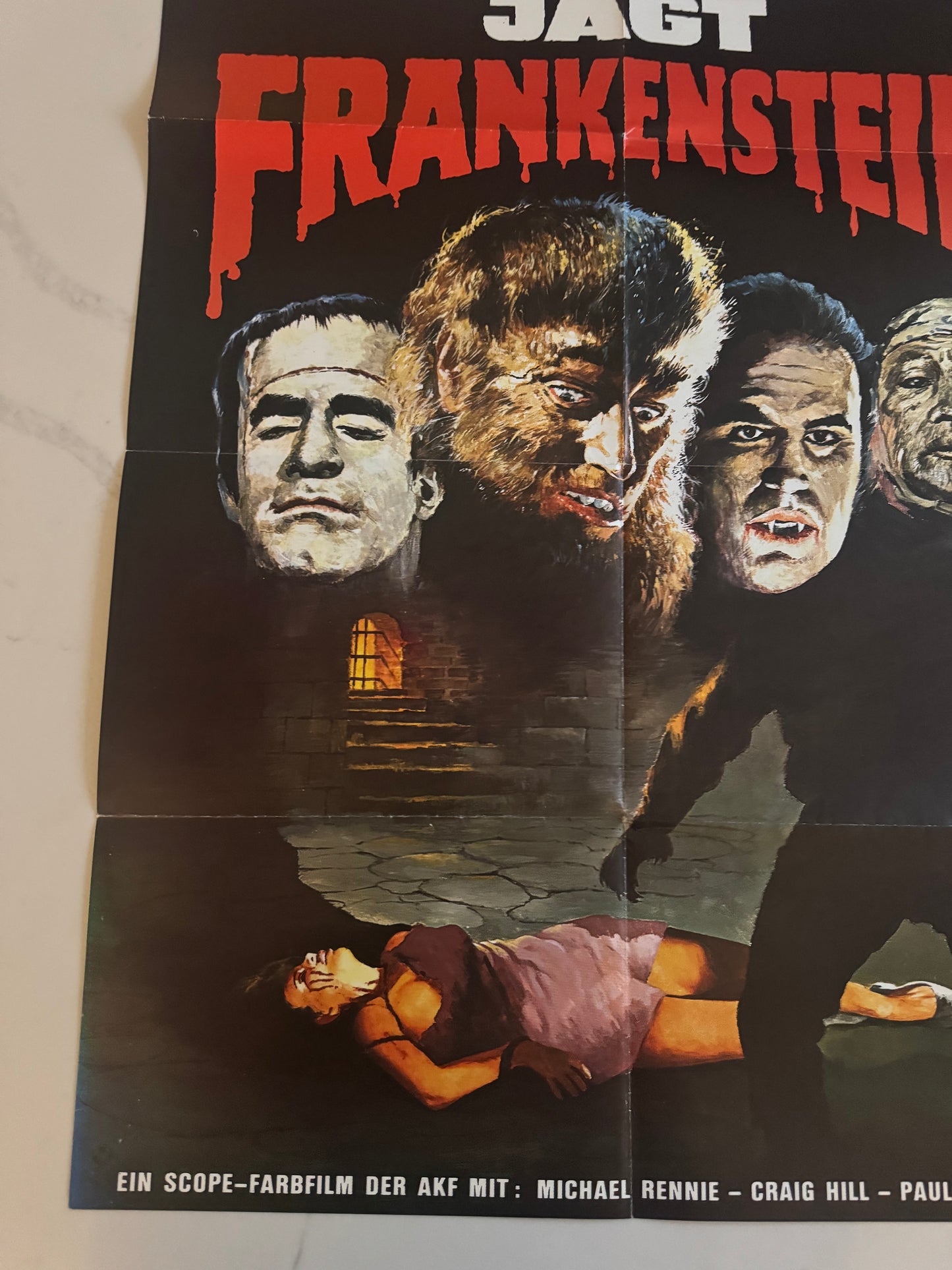 Dracula vs Monsters German Horror A1 video poster