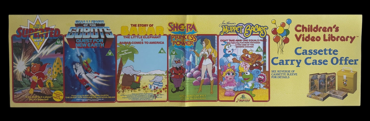 Rare Superted, Gobots, She-Ra, Muppets UK Video Poster 1980s