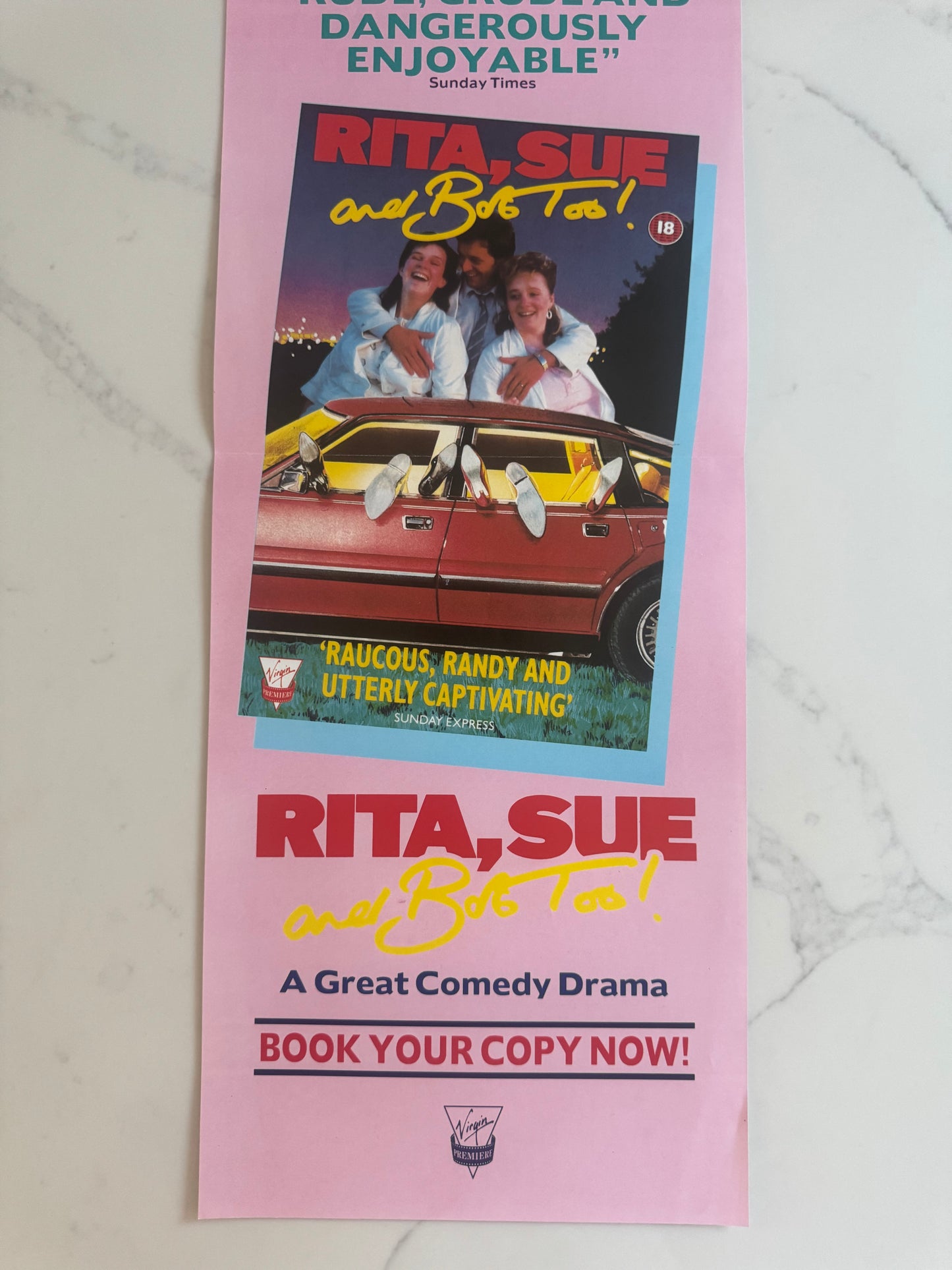Rita, Sue and Bob Too 1987 UK video poster
