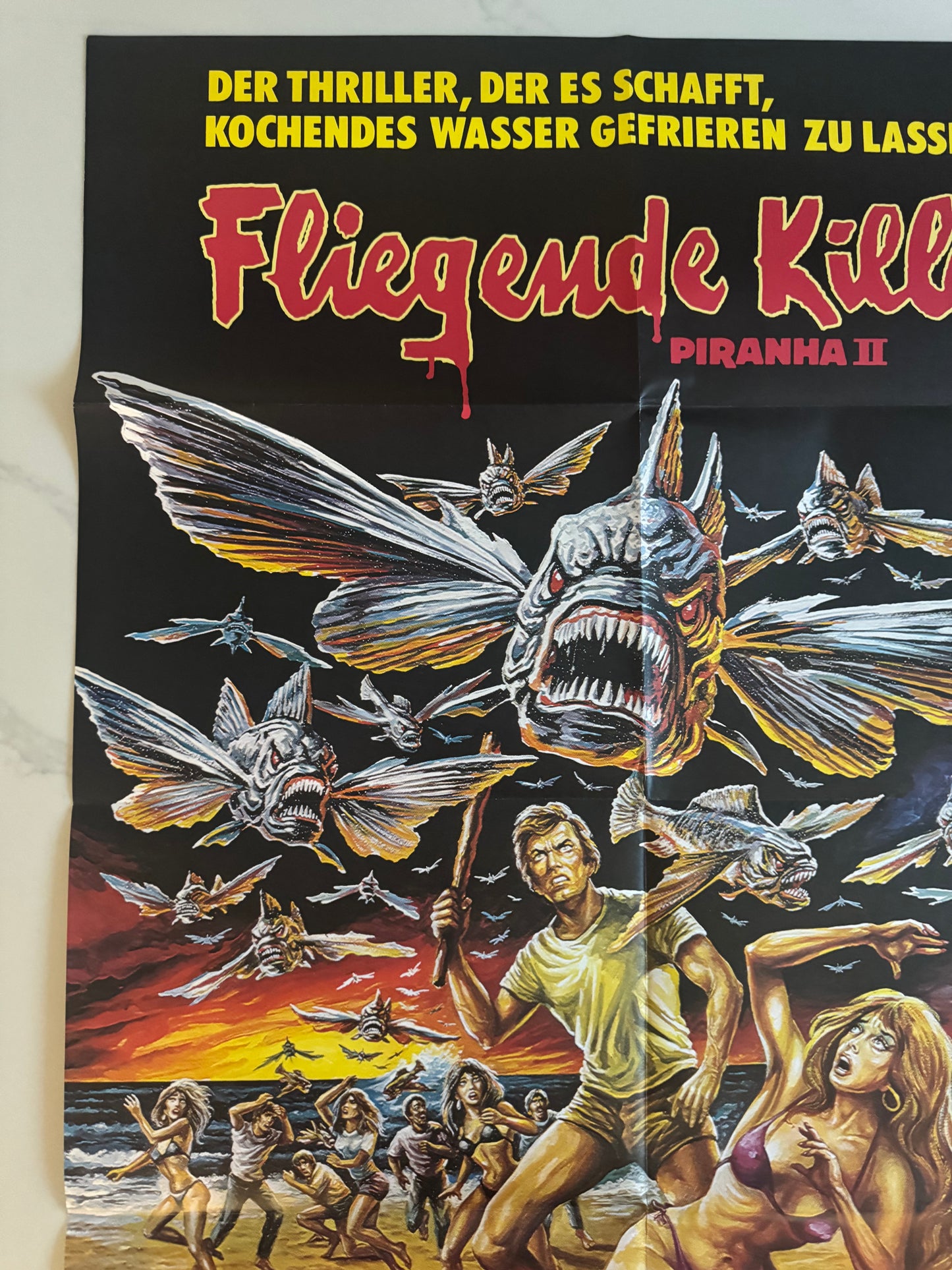 Piranha 2 German Horror A1 video poster
