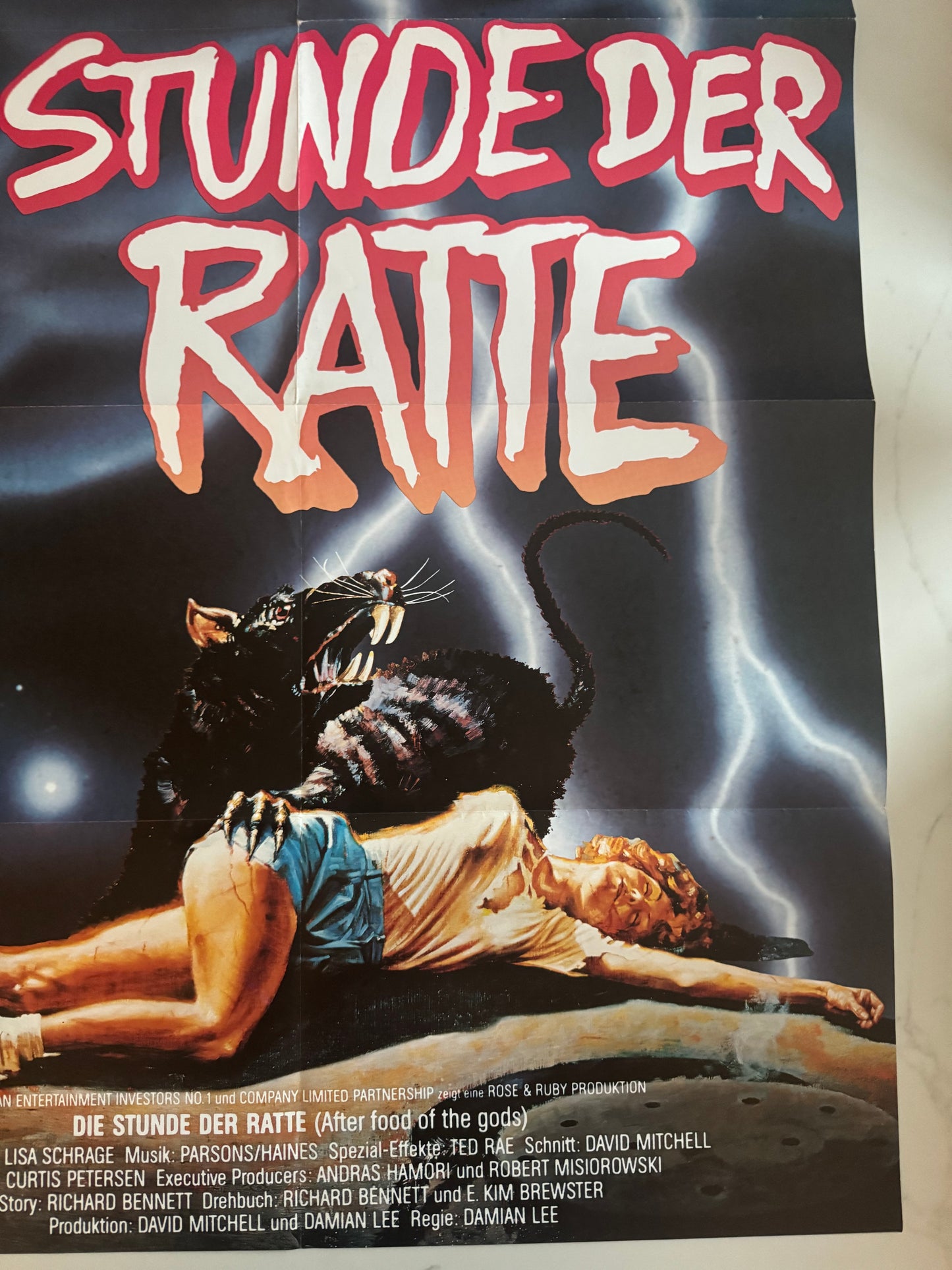 Rat German Horror A1 video poster