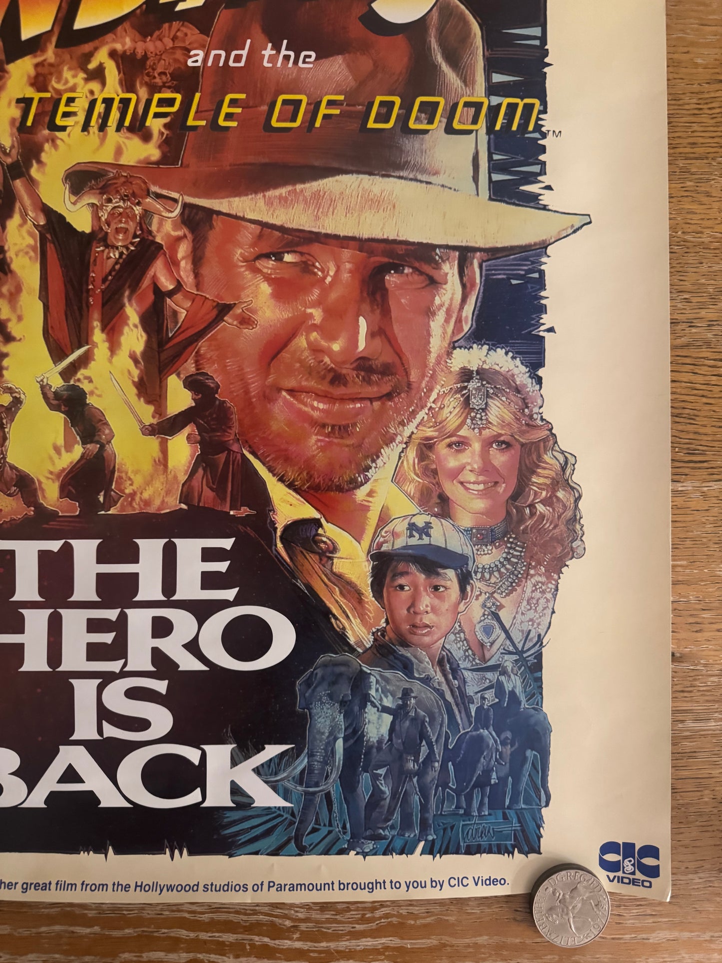Indiana Jones And The Temple Of Doom 1984 UK Video Poster