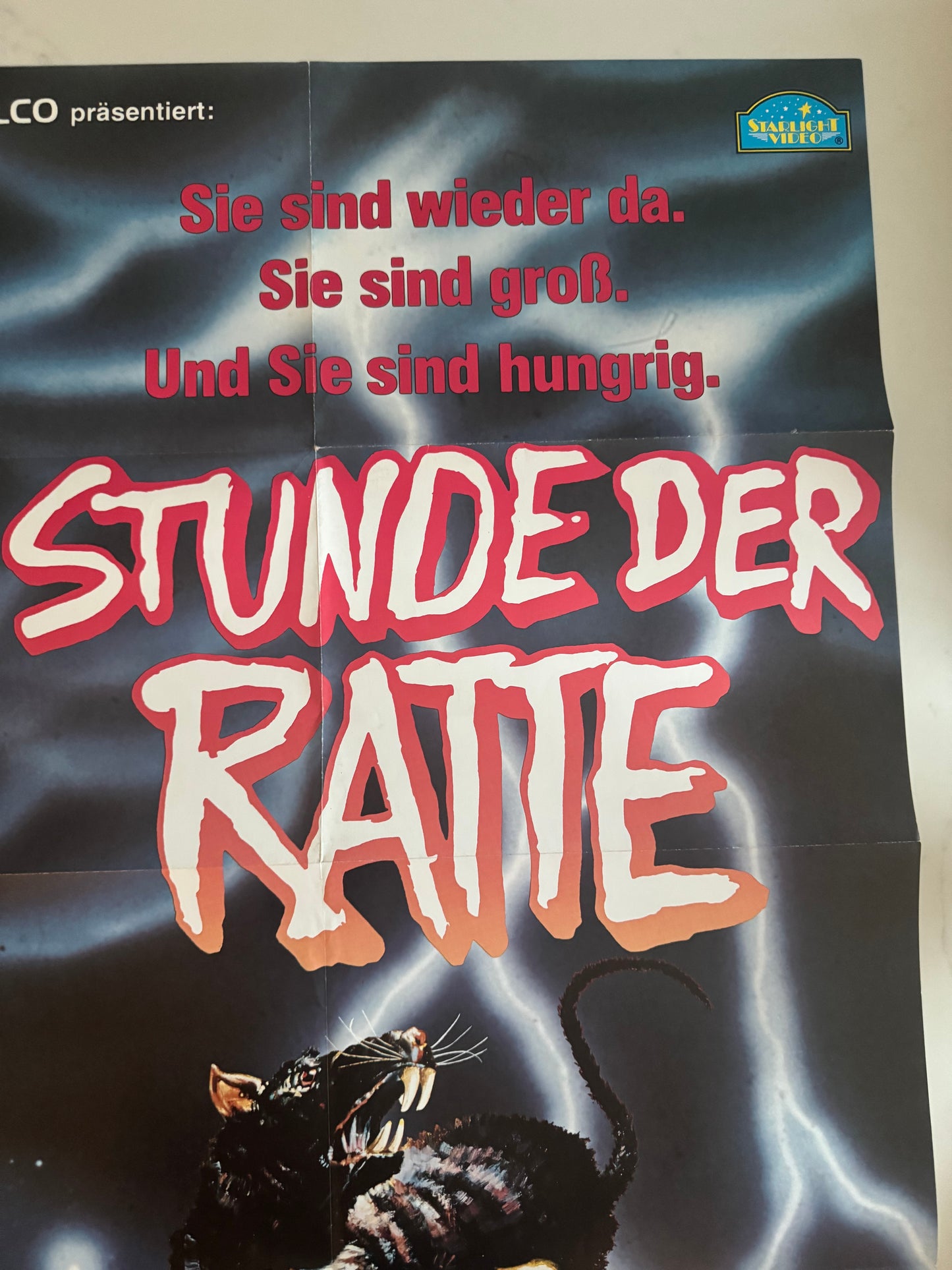 Rat German Horror A1 video poster