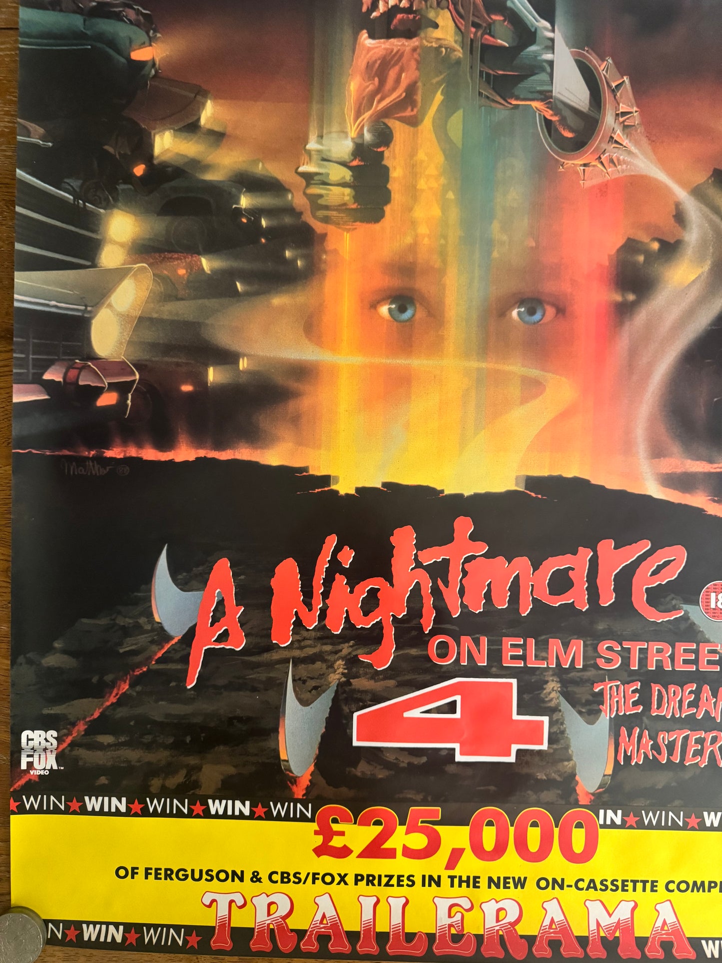 A Nightmare On Elm Street 4 Dream Warriors 1988 UK Video Poster