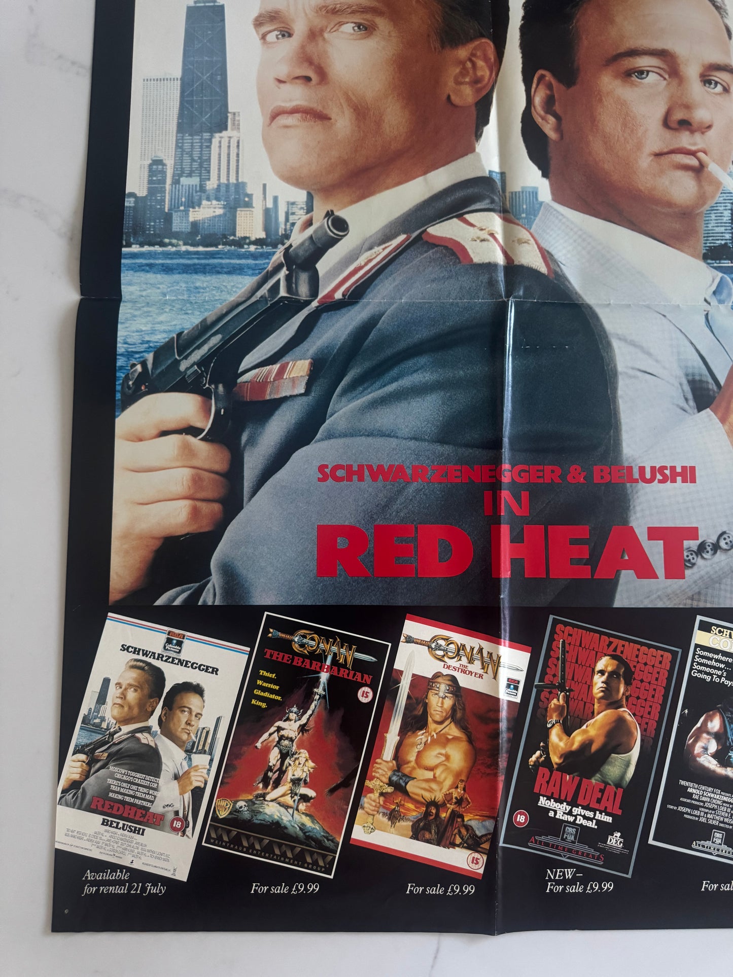 Red Heat 1988 UK Video Poster