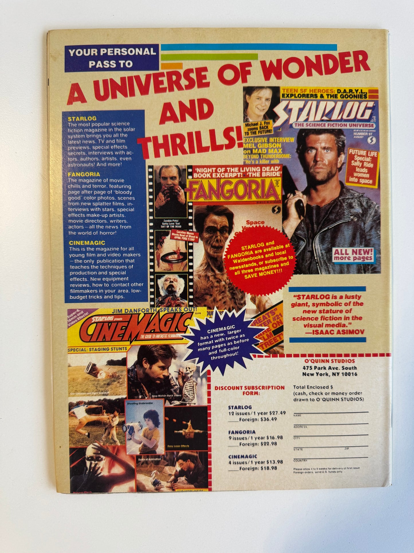 Fangoria issue 56 Horror magazine Maximum Overdrive