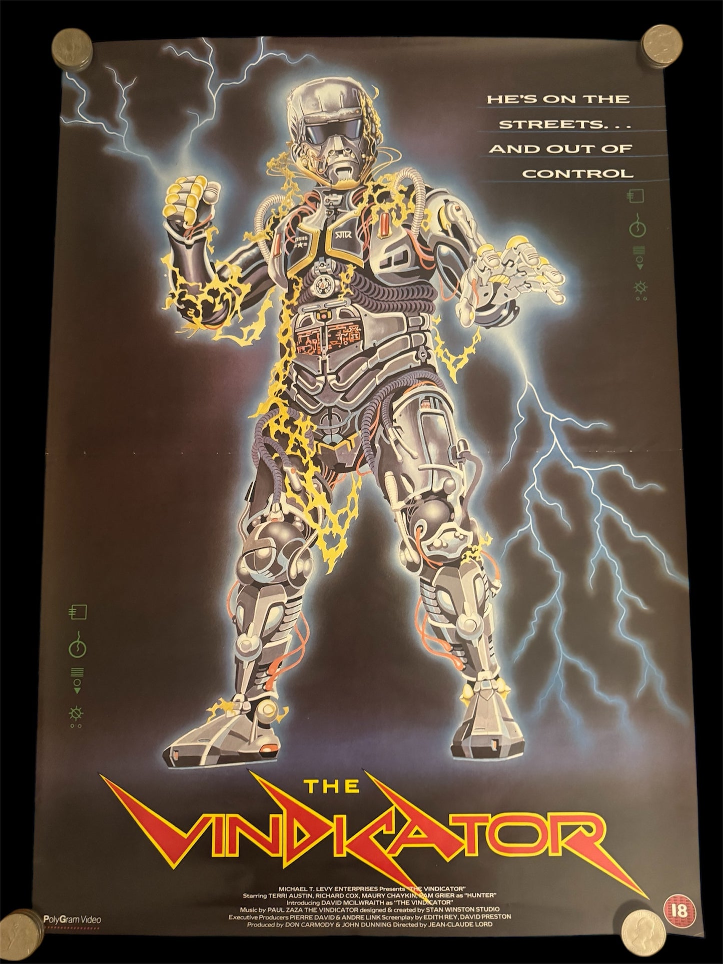 The Vindicator 1986 UK Video Poster