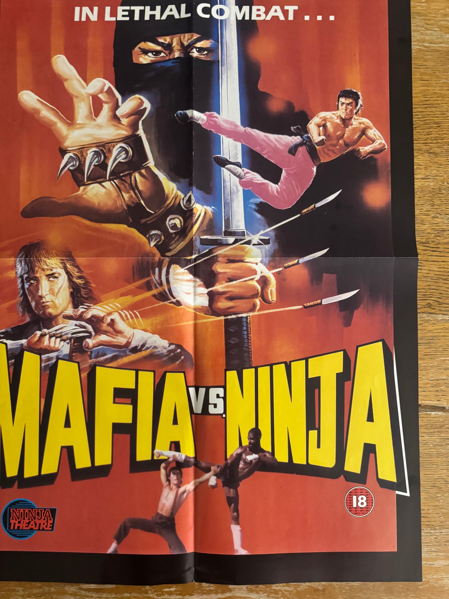 Mafia Vs Ninja 1985 UK Video Poster