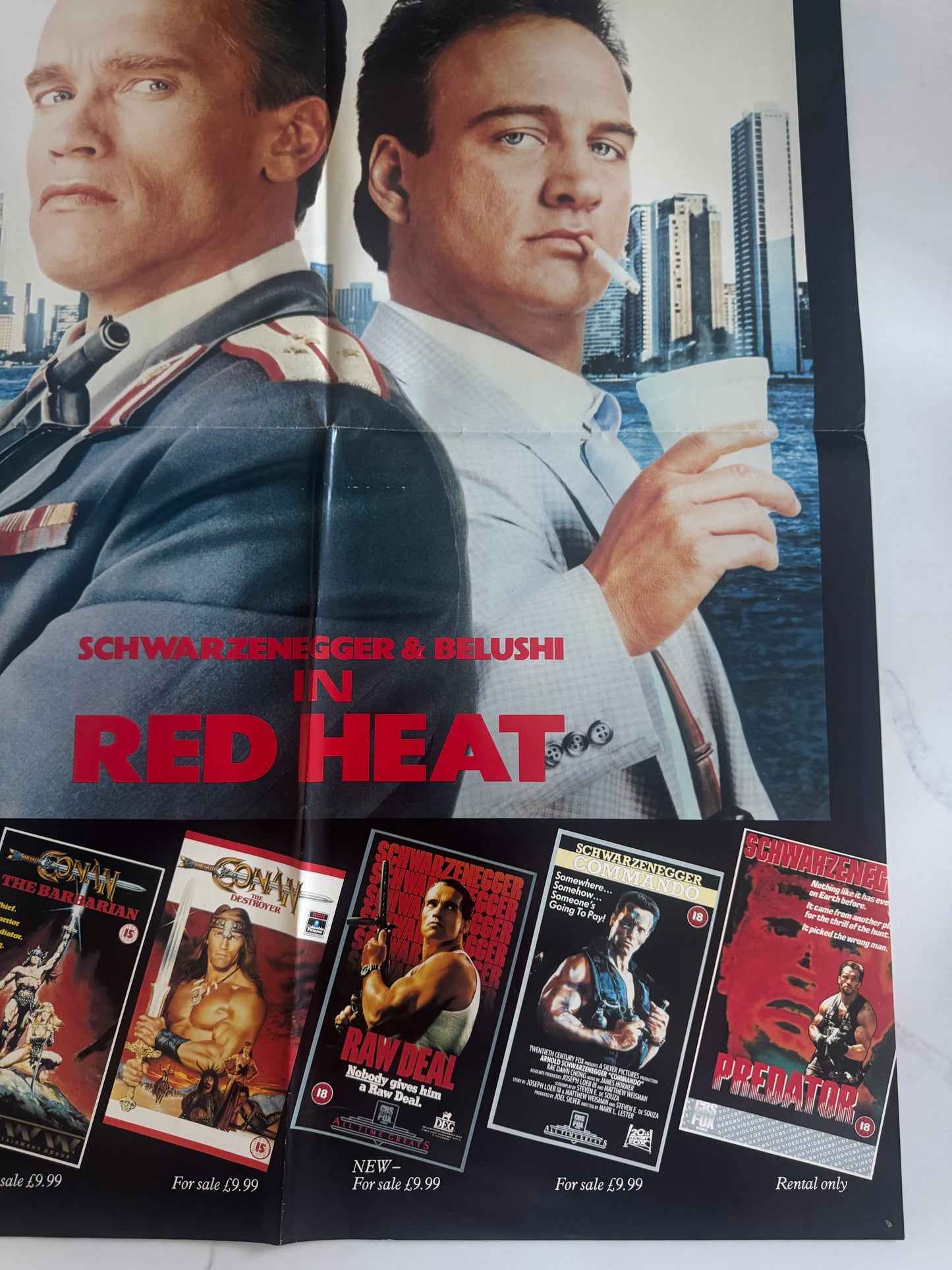 Red Heat 1988 UK Video Poster