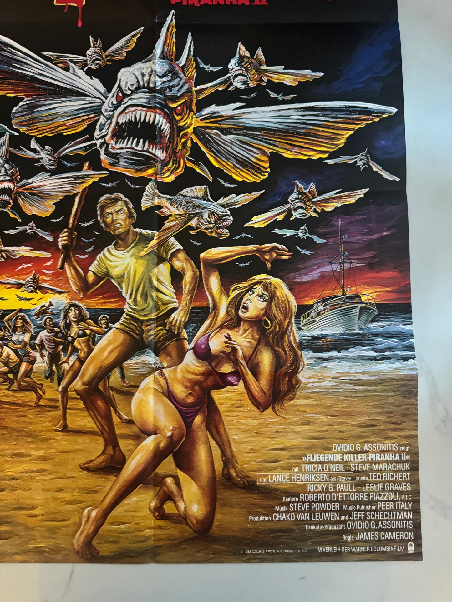Piranha 2 German Horror A1 video poster