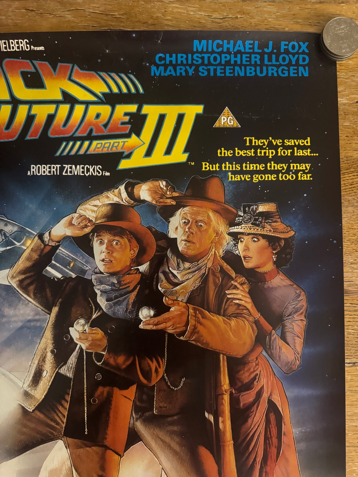 Back To The Future 3 1990 UK Video Poster