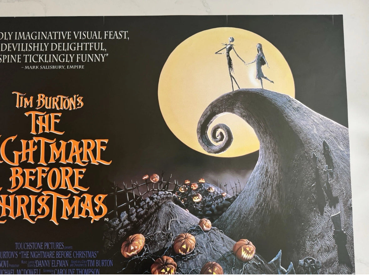 The Nightmare Before Christmas 1993 UK Quad Poster