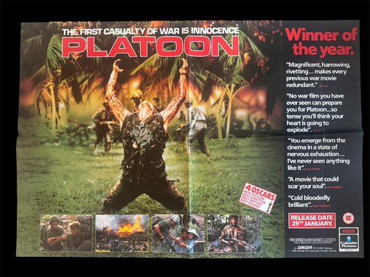 Platoon 1986 UK Video Poster