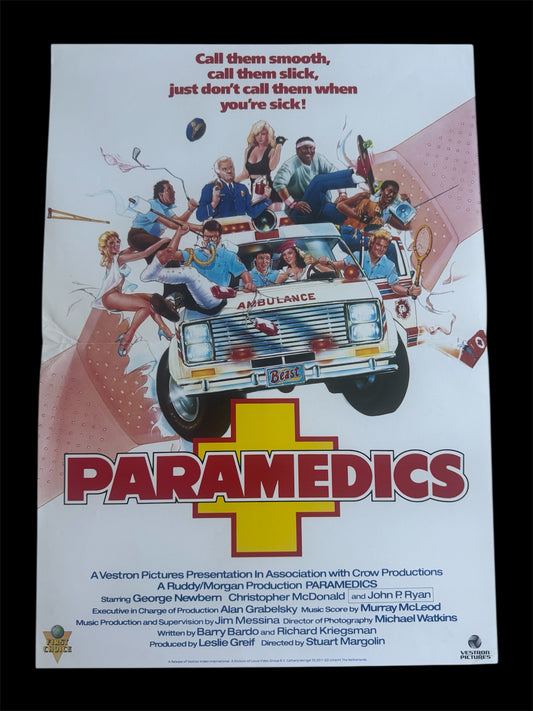 Paramedics 1988 UK Video Poster