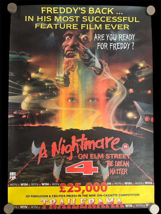 A Nightmare On Elm Street 4 Dream Warriors 1988 UK Video Poster