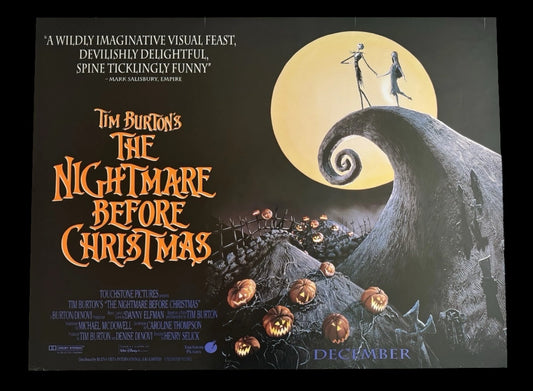 The Nightmare Before Christmas 1993 UK Quad Poster