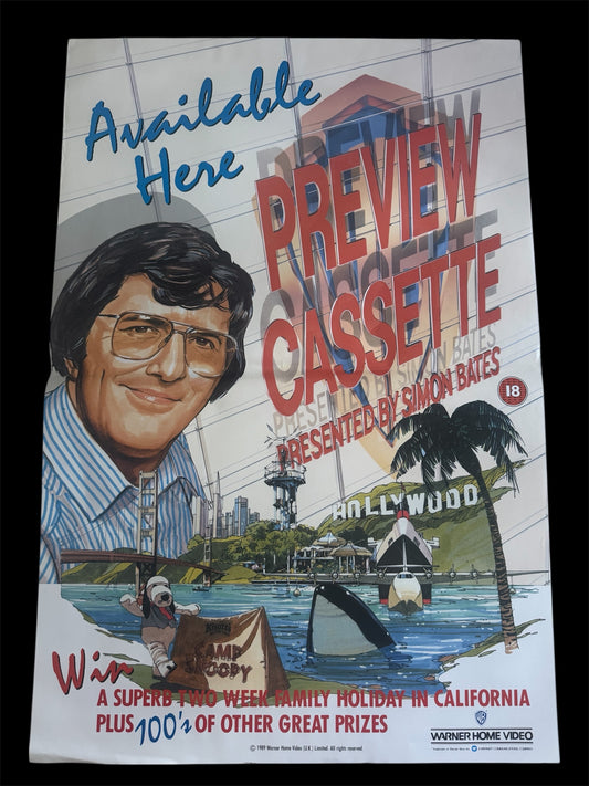 Preview Cassette 1989 UK Video Poster rare