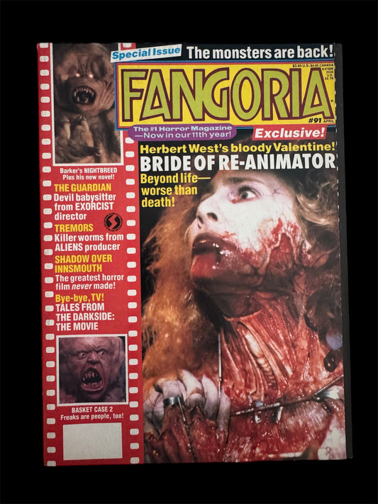 Fangoria issue 91 Horror magazine Bride of Re-animator