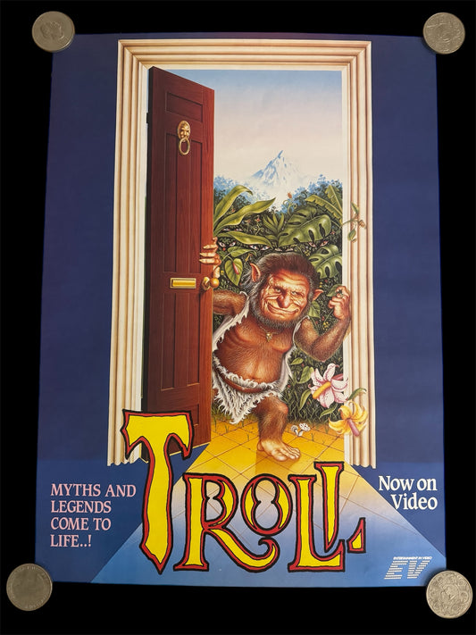 Very Rare Troll 1986 UK Video Poster