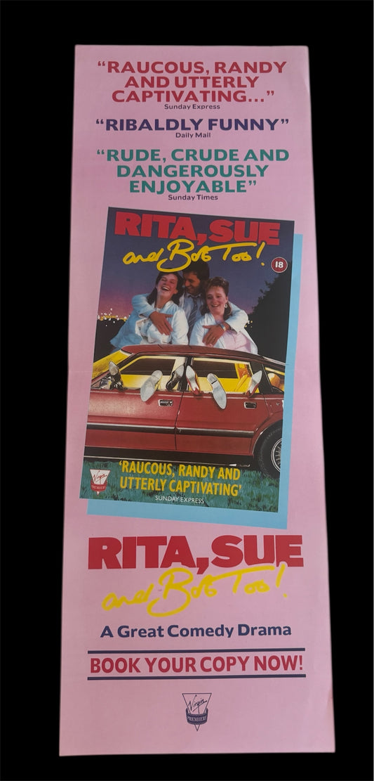 Rita, Sue and Bob Too 1987 UK video poster