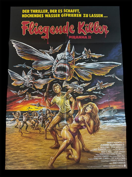 Piranha 2 German Horror A1 video poster