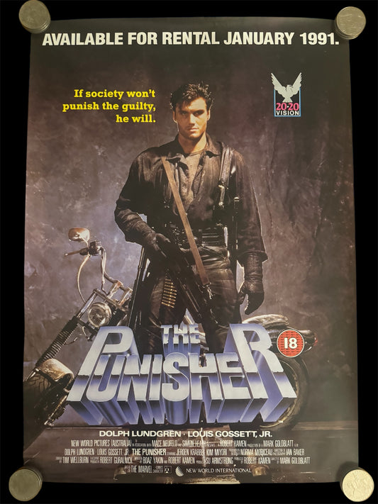 The Punisher 1989 UK Video Poster